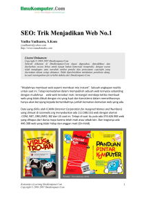 SEO: Trik Menjadikan Web No.1