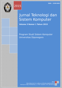 Jurnal Teknologi dan Sistem Komputer