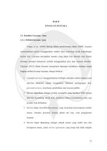 BAB II TINJAUAN PUSTAKA 2.1. Kualitas Layanan / Jasa 2.1.1