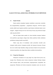 bab ii kajian pustaka, kerangka pemikiran dan hipotesis