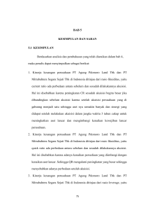 BAB 5 KESIMPULAN DAN SARAN 5.1 KESIMPULAN Berdasarkan