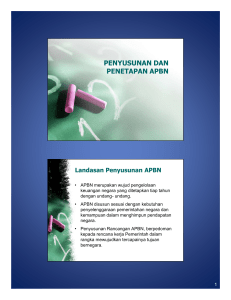 penyusunan dan penetapan apbn