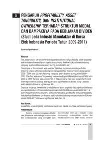 pengaruh profitability, asset tangibility, dan - E