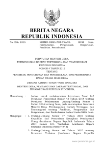 BERITA NEGARA REPUBLIK INDONESIA