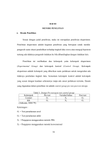 54 A. Desain Penelitian Sesuai dengan judul penelitian, maka ini