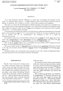 etiologi mikribiologis penyakit diare akut