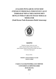 analisis pengaruh consumer ethnocentrism dan