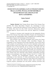 studi tentang kinerja satuan polisi pamong praja (satpol pp) dalam
