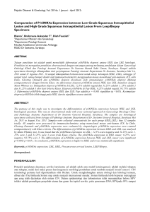 Comparation of P16INK4a Expression between