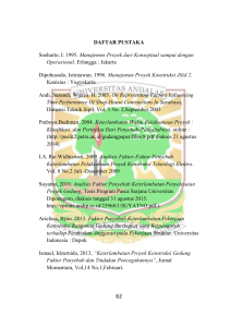 DAFTAR PUSTAKA Soeharto, I. 1995. Manajemen Proyek dari