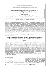 Exemption of Fiscal Exit Tax: Its Impact on International Flights and