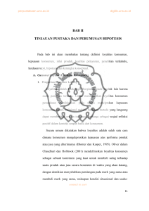 BAB II TINJAUAN PUSTAKA DAN PERUMUSAN HIPOTESIS