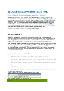 BELAJAR Membuat WEBSITE - Basic HTML