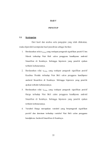 55 BAB V PENUTUP 5.1 Kesimpulan Dari hasil dan analisa serta