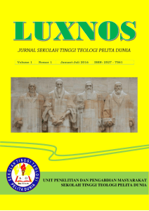 Jurnal Luxnos Vol.1, No.1, Edisi Januari-Juli 2016