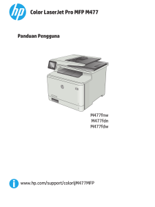 HP Color LaserJet Pro MFP M477 User Guide