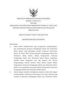 peraturan pemerintah republik indonesia