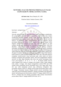 network analysis proyek peremajaan pasar ciawi oleh pt. mitra