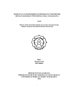 HUBUNGAN FAKTOR RISIKO INTRINSIK DAN EKSTRINSIK