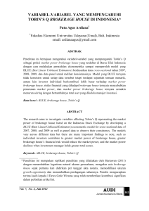 variabel-variabel yang mempengaruhi tobin`s q