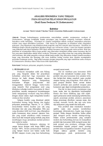 ANALISIS FENOMENA YANG TERJADI PADA KUALITAS