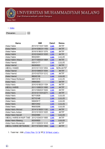 List Mahasiswa Abjad A Halaman ke 17