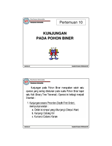 Pertemuan 10 KUNJUNGAN PADA POHON BINER