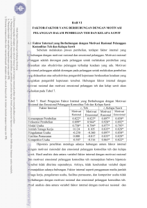 BAB VI FAKTOR-FAKTOR YANG BERHUBUNGAN