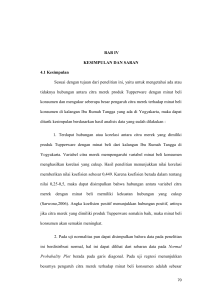 BAB IV KESIMPULAN DAN SARAN 4.1 Kesimpulan