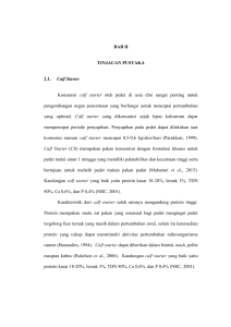 3 BAB II TINJAUAN PUSTAKA 2.1. Calf Starter