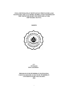 upaya meningkatkan motivasi dan prestasi belajar matematika