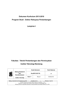 Dokumen Kurikulum 2013-2018 Program Studi : Doktor