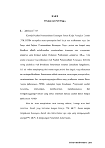 BAB II TINJAUAN PUSTAKA 2.1. Landasan Teori Kinerja Pejabat