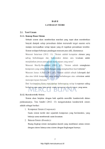 BAB II LANDASAN TEORI 2.1. Teori Umum 2.1.1. Konsep Dasar