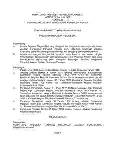 PERATURAN PRESIDEN REPUBLIK INDONESIA
