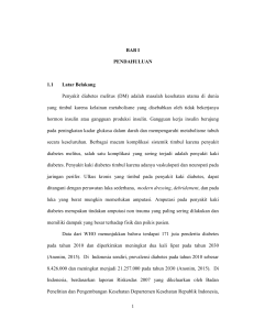 1 BAB I PENDAHULUAN 1.1 Latar Belakang Penyakit diabetes