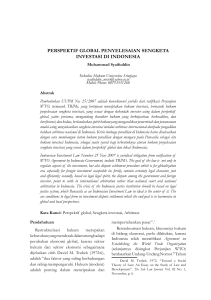 perspektif global penyelesaian sengketa investasi di