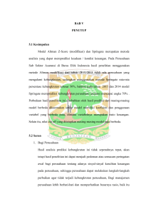 BAB V PENUTUP 5.1 Kesimpulan Model Altman Z