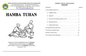 SEKOLAH TINGGI TEOLOGI PERJANJIAN