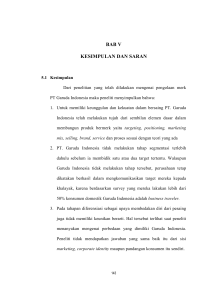 BAB V KESIMPULAN DAN SARAN