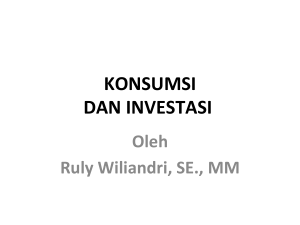 konsumsi dan investasi