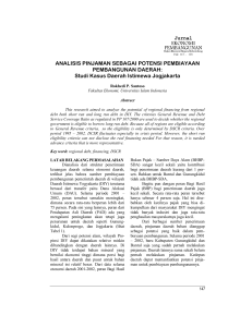 EKONOMI PEMBANGUNAN ANALISIS PINJAMAN