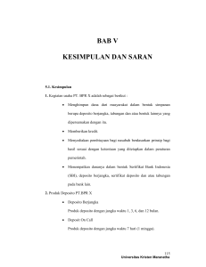 bab v kesimpulan dan saran - Repository Maranatha