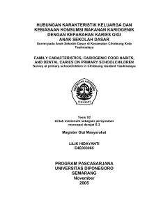 hubungan karakteristik keluarga dan kebiasaan