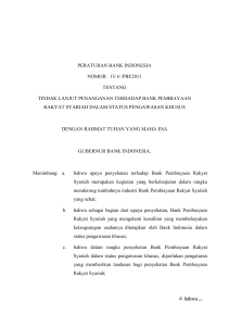 6 /pbi/2011 tentang tindak lanjut penanganan terhadap bank