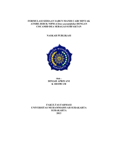 FORMULASI SEDIAAN SABUN MANDI CAIR MINYAK ATSIRI