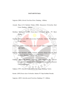 DAFTAR PUSTAKA Sugiyono (2006). Metode Penelitian Bisnis