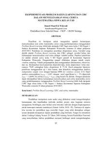 EKSPERIMENTASI PROBLEM BASED LEARNING