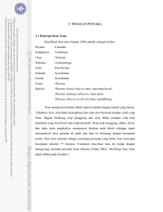 Analisis Histamin Tuna (Thunnus sp.) dan Bakteri