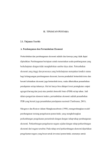 II. TINJAUAN PUSTAKA 2.1. Tinjauan Teoritis A. Pembangunan dan